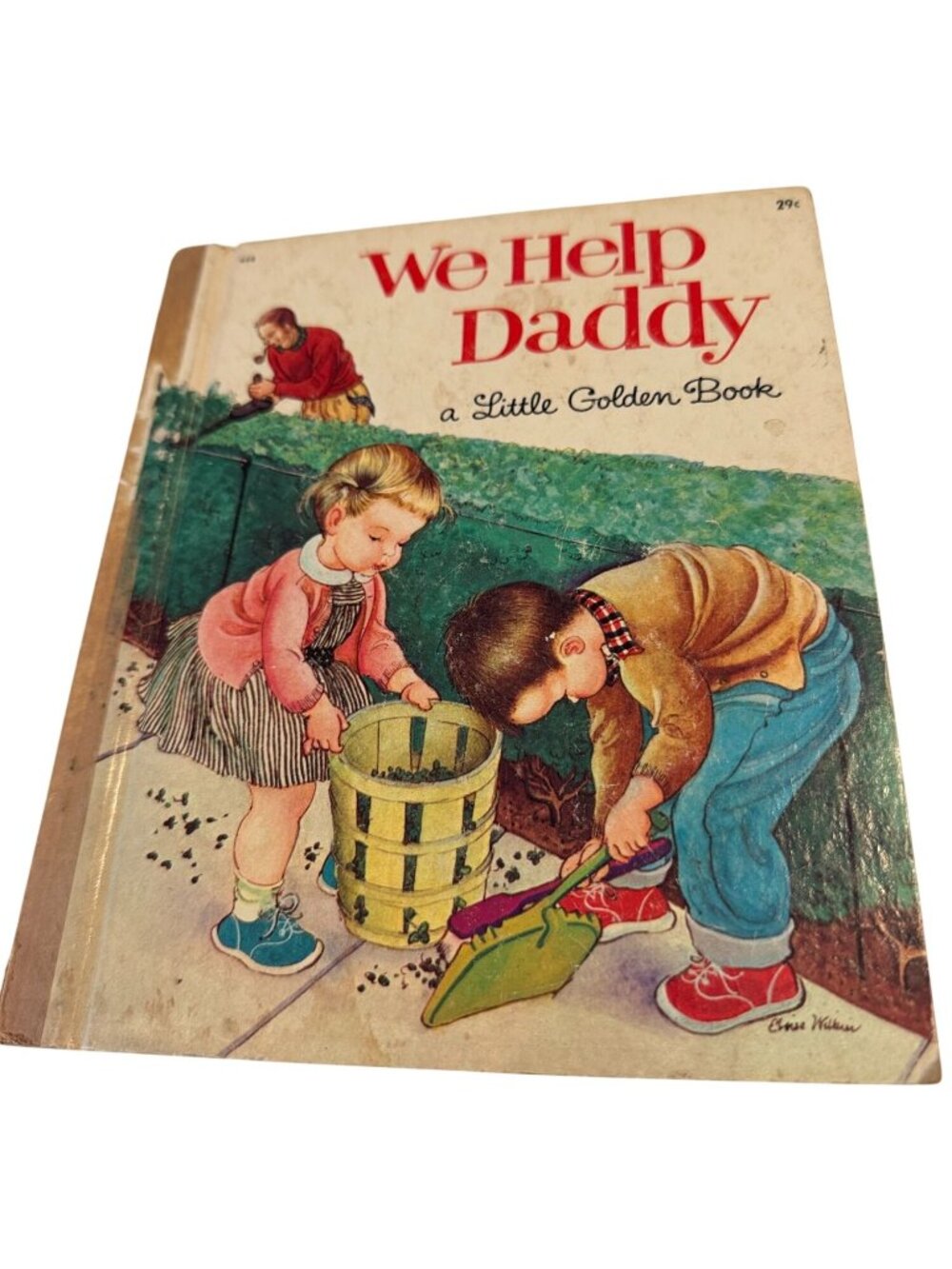 a Little Golden Book We Help Daddy Hardback Children's Book 1962 B Edition